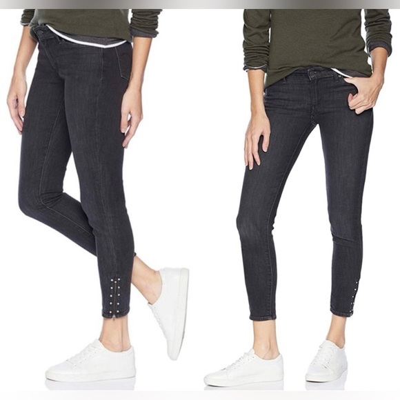 Levi’s 711 Skinny Stud Ankle Zip Stella Smoke Wash - Picture 4 of 10